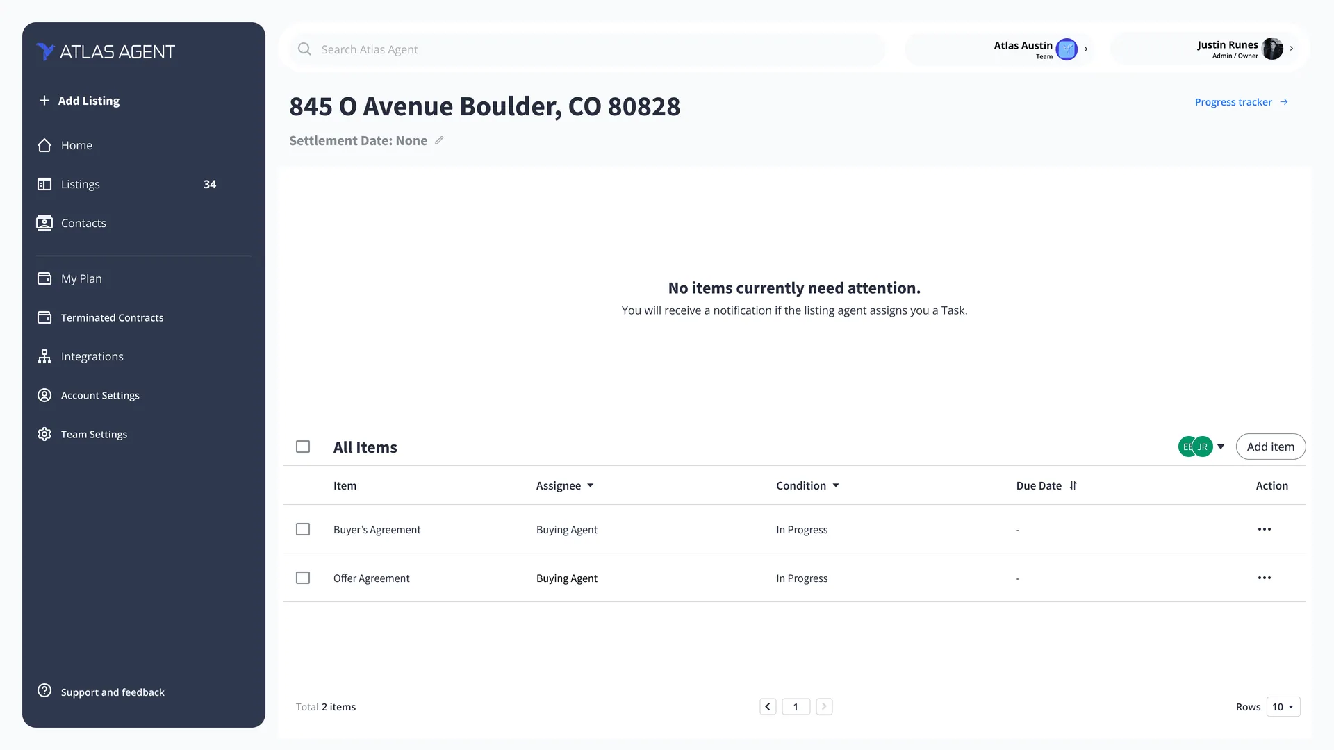 Dashboard: importing a document from DocuSign, step 9