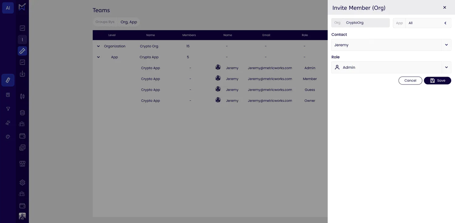 Platform, organisation and app configuration settings