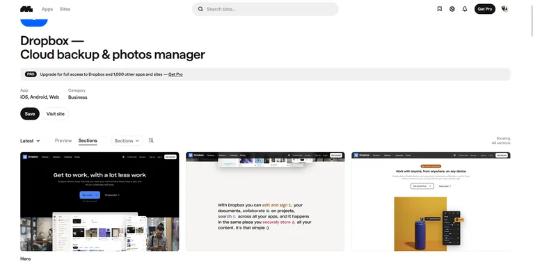 Mobbin: the Dropbox flow library